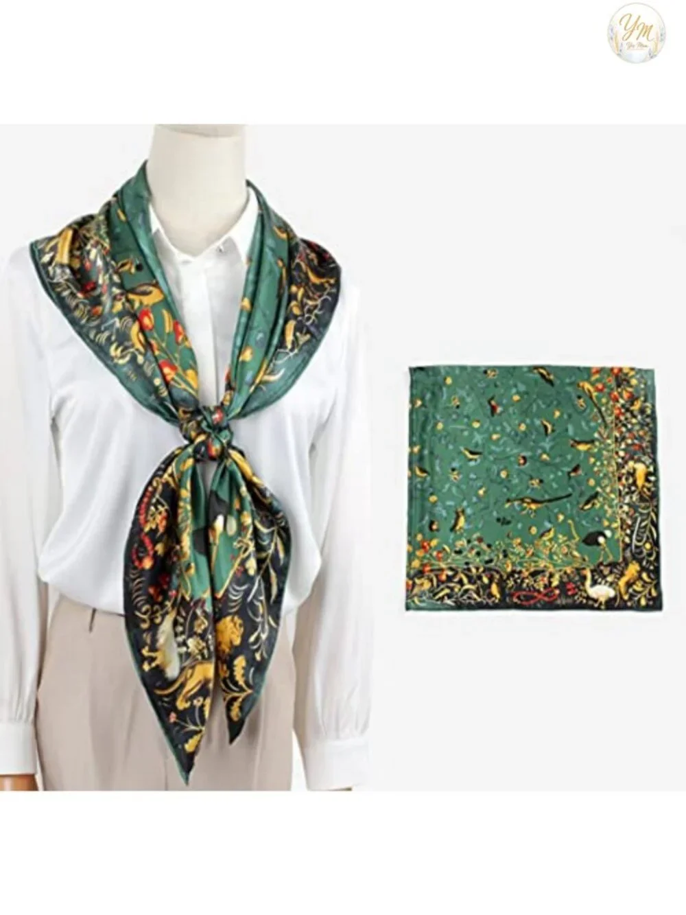 100% Mulberry Silk Large Square Scarf Shawl for Women